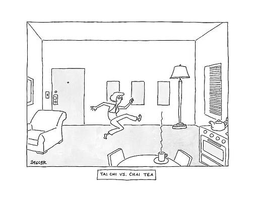 Humorous Tai Chi and Chai Tea Wall Art