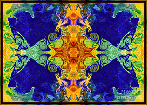 Wall Art featuring the digital art Talking To Myself Abstract Living Artwork by Omaste Witkowski