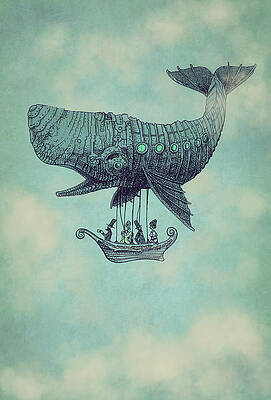 Whale Airship Adventure Wall Art