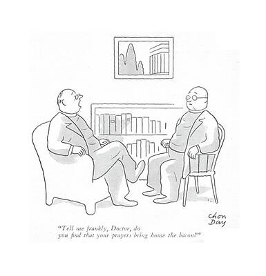 Prayer Drawing - Tell Me Frankly by Chon Day