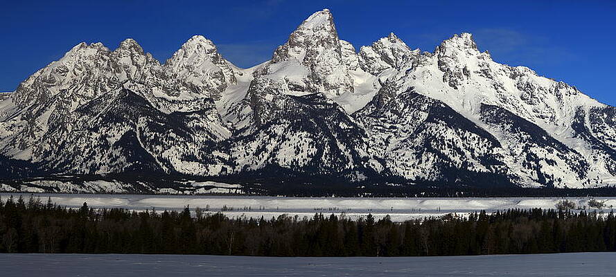 Wyoming Wall Art featuring the photograph Tetons From Glacier View Overlook by Raymond Salani III
