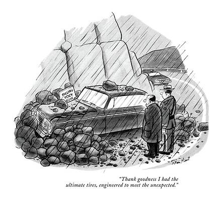 Natural Drawing - Thank Goodness I Had The Ultimate Tires by Stan Hunt