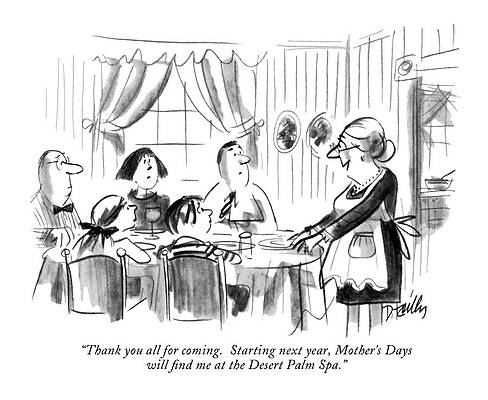 Spa Wall Art featuring the drawing Thank You All For Coming.  Starting Next Year by Donald Reilly