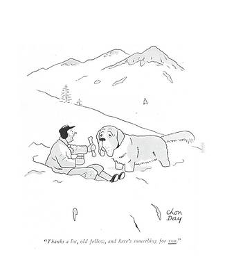 Hiking Drawing - Thanks A Lot by Chon Day