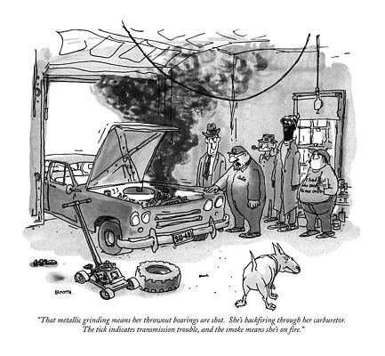 Mechanics Confused by Smoking Car Drawing