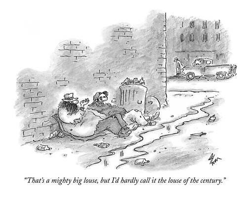 Alley Wall Art featuring the drawing That's A Mighty Big Louse by Frank Cotham