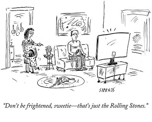 Rolling Stones on TV Cartoon Wall Art