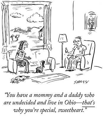 Swing Wall Art featuring the drawing That's Why You're Special Sweetheart by David Sipress