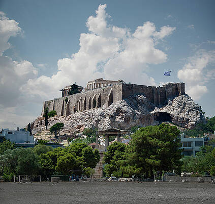 Wall Art featuring the photograph The Acropolis In Athens by Ed Freeman