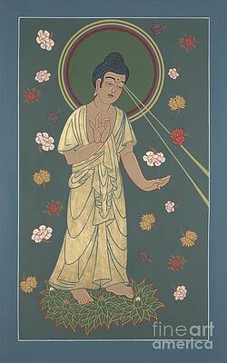 Amitabha Buddha with Radiant Glow Wall Art