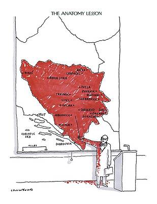 International Wall Art featuring the drawing The Anatomy Lesson by Michael Crawford