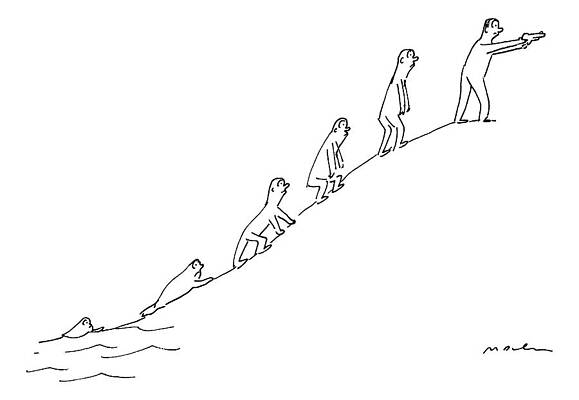 Gun Drawing - The Ascent Of Man by Michael Maslin