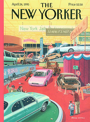 Colorful Car Show Scene Painting