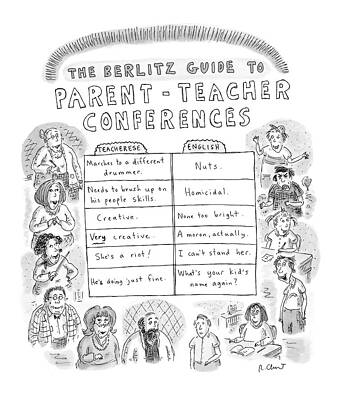 Parent-Teacher Conference Humor Guide Drawing