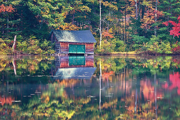Wall Art featuring the photograph The Boat House by Jeff Sinon