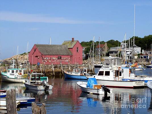 Wall Art featuring the photograph The Boat Yard At Rockport by Mary Lou Chmura