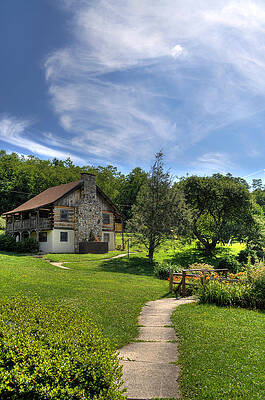 Blue Photograph - The Cabin by David Hart