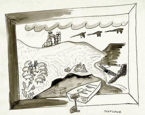 Magazine Digital Art - The Caledonian Canal In Scotland by Ludwig Bemelmans