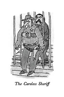 Native Drawing - The Careless Sheriff by William Steig