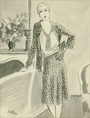 Pattern Digital Art - The Comtesse De Vogue by Carl Oscar August Erickson