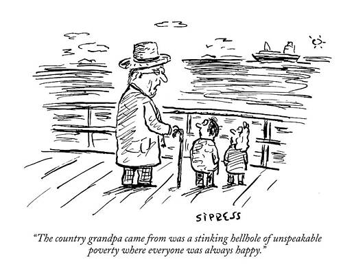 Grandpa's Tale on the Pier Wall Art