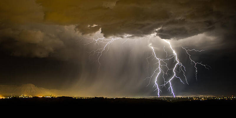 Nature Photograph - The Dancing Couple - Lightning 10 by Jeff Stoddart
