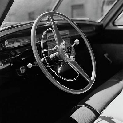 Vintage Car Interior Photograph