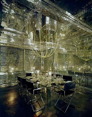 Lighting Wall Art featuring the photograph The Dining Room Of Ara Gallant's Apartment by William Grigsby