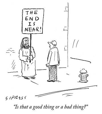 The End Is Near Cartoon Drawing