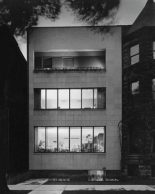 Illuminate Photograph - The Exterior Of A Modern Townhouse by Hedrich-Blessing