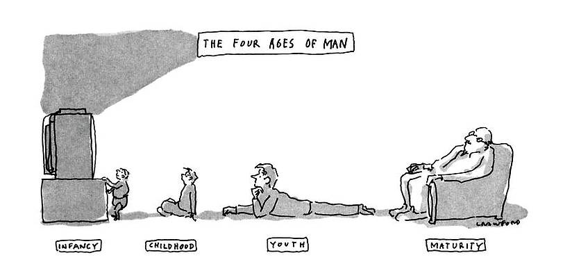 Childhood Drawing - The Four Ages Of Man by Michael Crawford