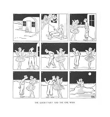 Lonely Wall Art featuring the drawing The Good Fairy And The One Wish by Carl Rose