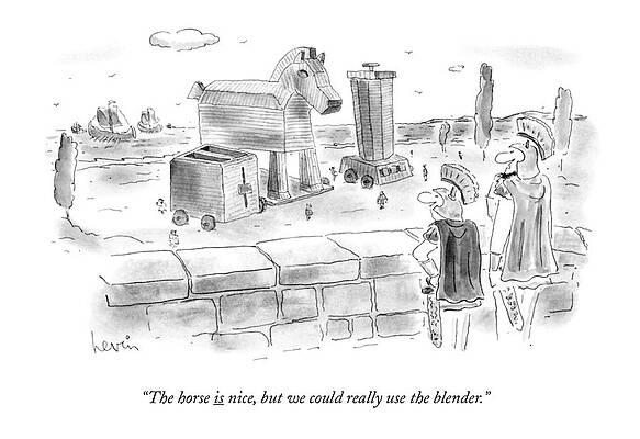 History Wall Art featuring the drawing The Horse Is Nice by Arnie Levin