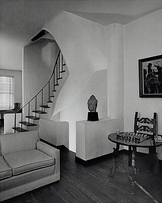 Staircase Photograph - The Interior Of A Manhattan House by Tom Leonard