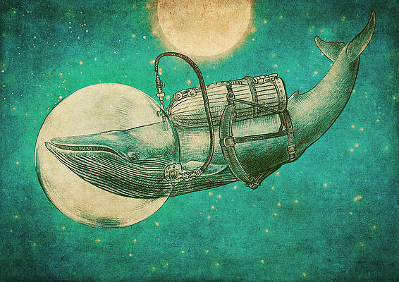 Whale in Space Wall Art