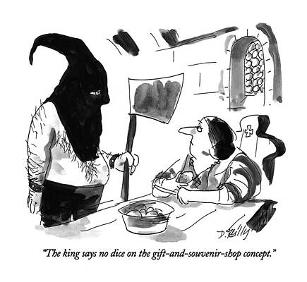 Hood Drawing - The King Says No Dice by Donald Reilly