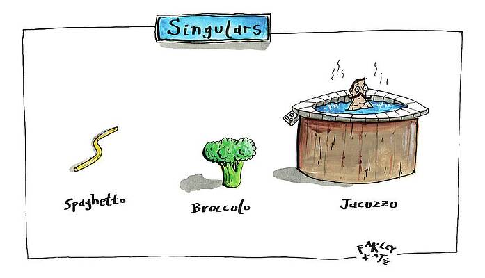 Vegetable Drawing - The Labels Beneath Images Of Spaghetti by Farley Katz