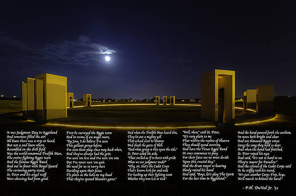 Moonlit Architectural Landscape Wall Art