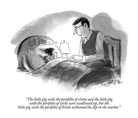 Father Telling Bedtime Story Drawing