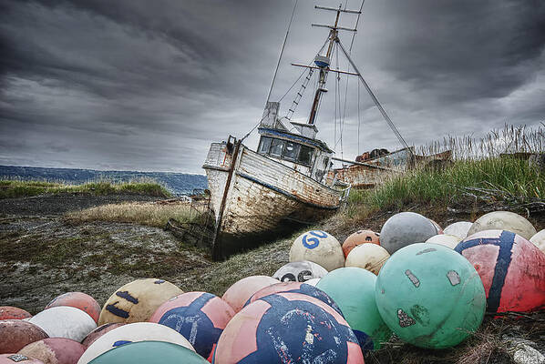 Boat Wall Art featuring the photograph The Lost Fleet Grounded by Ghostwinds Photography