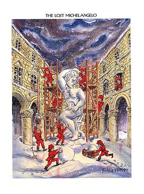 Europe Drawing - The Lost Michelangelo by Tom Hachtman