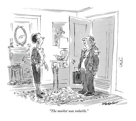 Market Volatility Cartoon Wall Art