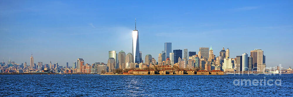 New York Skyline from the Harbor Photograph