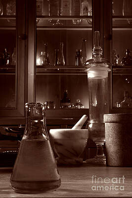 Vintage Laboratory Setup Photograph