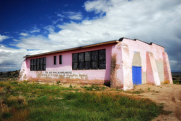 New Mexico Photograph - The Old Pink Schoolhouse by Ghostwinds Photography