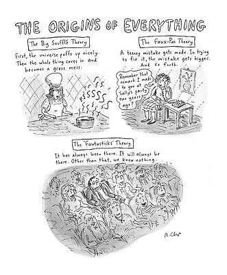 Recipe Drawing - 'the Origins Of Everything' by Roz Chast