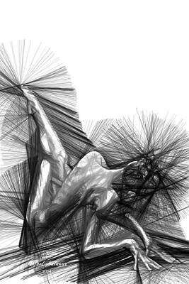 Abstract Wall Art featuring the digital art The Pianist by Rafael Salazar