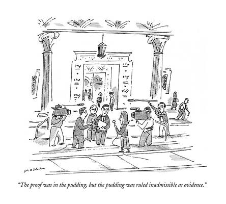 Comedic Courtroom Interview Drawing