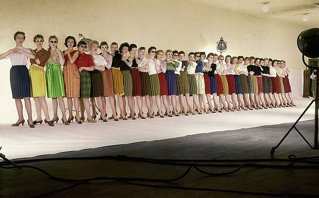 Vintage Fashion Show Lineup Wall Art