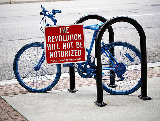 Wall Art featuring the photograph The Revolution Will Not Be Motorized by Rona Black